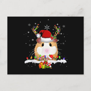 Guinea Pig Christmas Reindeer Christmas Lights Postcard
