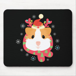 Guinea Pig Christmas Reindeer Mouse Mat