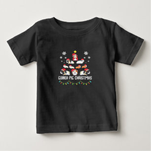 Guinea Pig Christmas Tree Funny Guinea Pig Lover Baby T-Shirt
