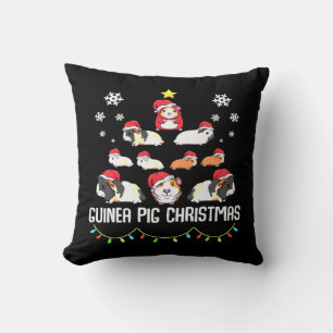 Guinea Pig Christmas Tree Funny Guinea Pig Lover Cushion