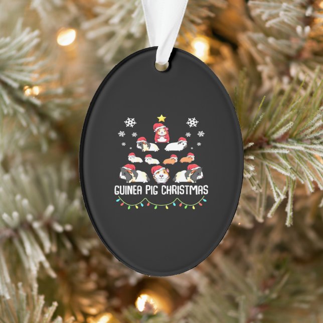Guinea Pig Christmas Tree | Funny Guinea Pig Lover Ornament (Tree)