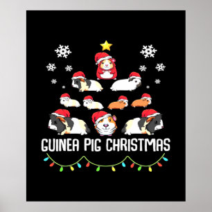 Guinea Pig Christmas Tree   Funny Guinea Pig Lover Poster