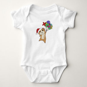 Guinea Pig Christmas Winter Animals Baby Bodysuit