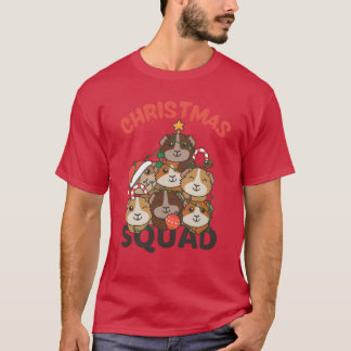 Guinea Pig Christmasree Christmas Squad girl T-Shirt