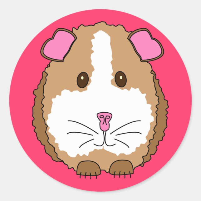Guinea Pig Classic Round Sticker (Front)