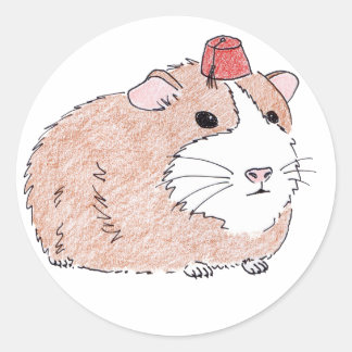 guinea pig classic round sticker