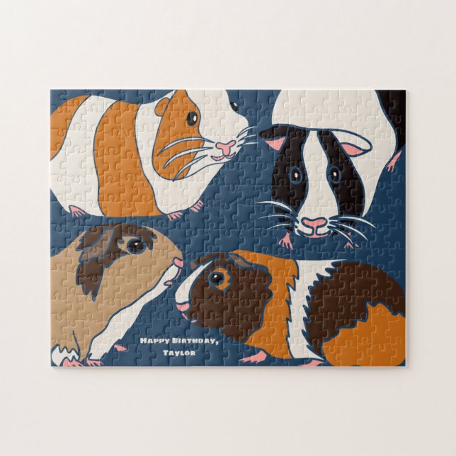 Guinea Pig Collage Personalised Jigsaw Puzzle (Horizontal)