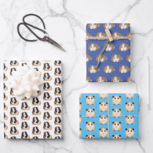 Guinea pig crazy guinea pig girl lady birthday wrapping paper sheet