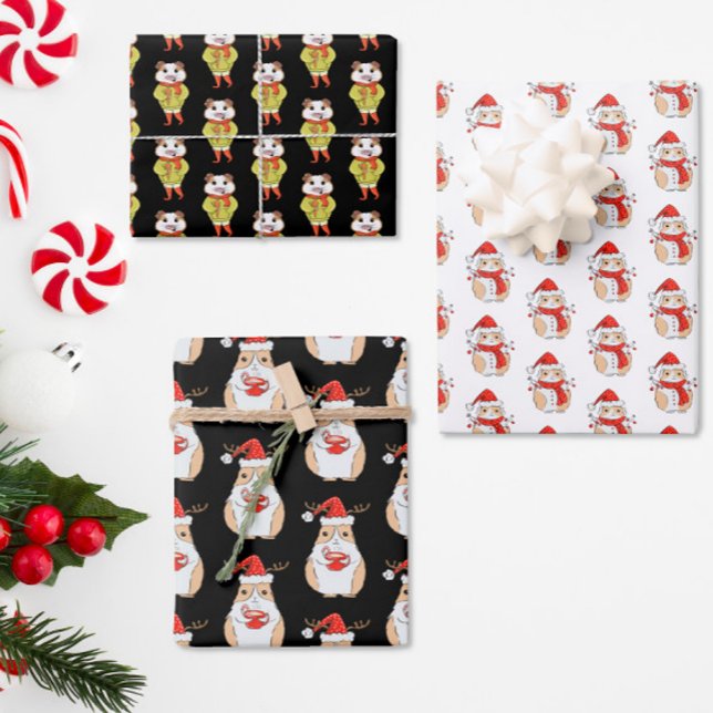 Guinea pig crazy guinea pig girl lady birthday wrapping paper sheet (Creator Uploaded)