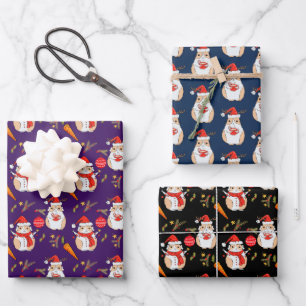Guinea pig crazy guinea pig girl lady birthday wrapping paper sheet