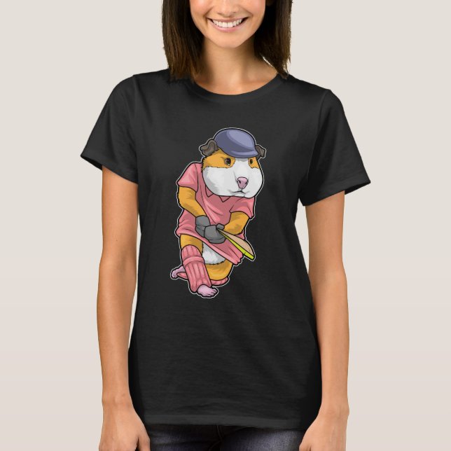 Guinea pig Cricket Cricket bat T-Shirt (Front)