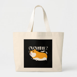 Guinea Pig Cucumber Cute Guinea Pig Cool Pet Large Tote Bag