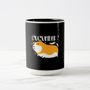 Guinea Pig Cucumber Cute Guinea Pig Cool Pet Two-Tone Coffee Mug