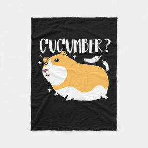 Guinea Pig Cucumber Fleece Blanket