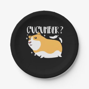Guinea Pig Cucumber Paper Plate