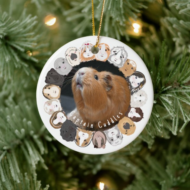 Guinea Pig Customisable  Ceramic Tree Decoration (Tree)