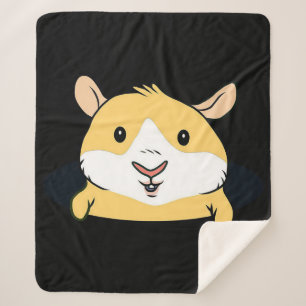 Guinea Pig Cute Guinea Pig Yellow Lover Gifts Sherpa Blanket