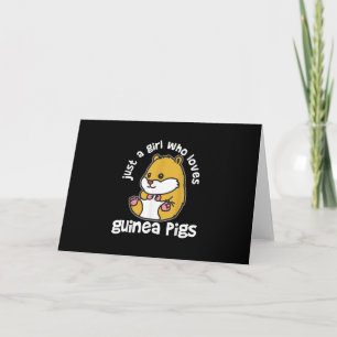 Guinea Pig Cute Pet Just A Girl Who Loves Card