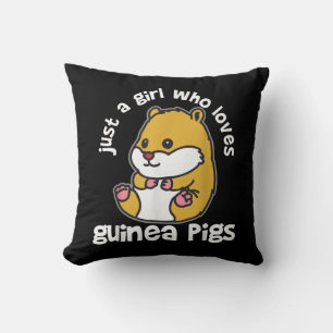 Guinea Pig Cute Pet Just A Girl Who Loves Cushion