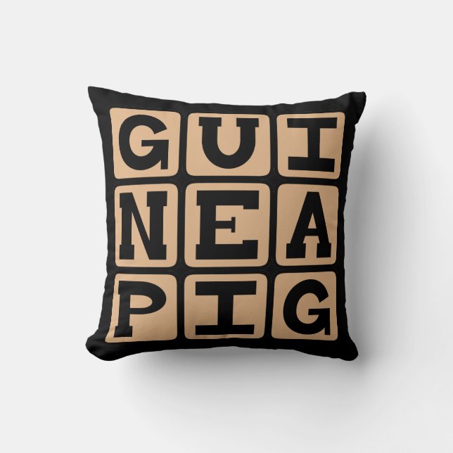 Guinea Pig, Cute Pet or Test Subject Cushion (Front)