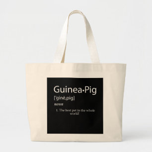 Guinea Pig Definition - Best Pet For Kids Large Tote Bag