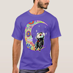 Guinea pig Dia de Los Muertos Skeleton  T-Shirt