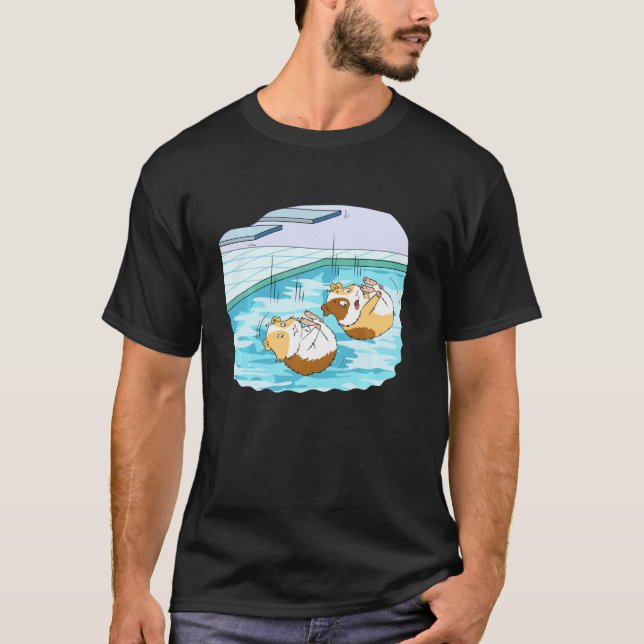 Guinea Pig Diving Platform Diving Board Swimming T-Shirt (Front)