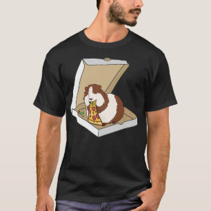 Guinea Pig Eating Pizza Funny Pet Owner Gift Premi T-Shirt