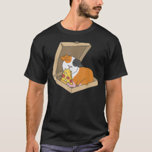 Guinea Pig Eating Pizza Funny Pet  T-Shirt