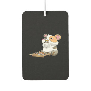 Guinea Pig Eating Sushika   Guinea Pig Kawaii Car Air Freshener