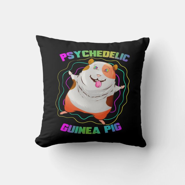 Guinea Pig EDM Party Pet | Colourful Guinea Pig Cushion (Front)