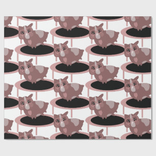 Guinea Pig Fitness Gym Funny Design Wrapping Paper