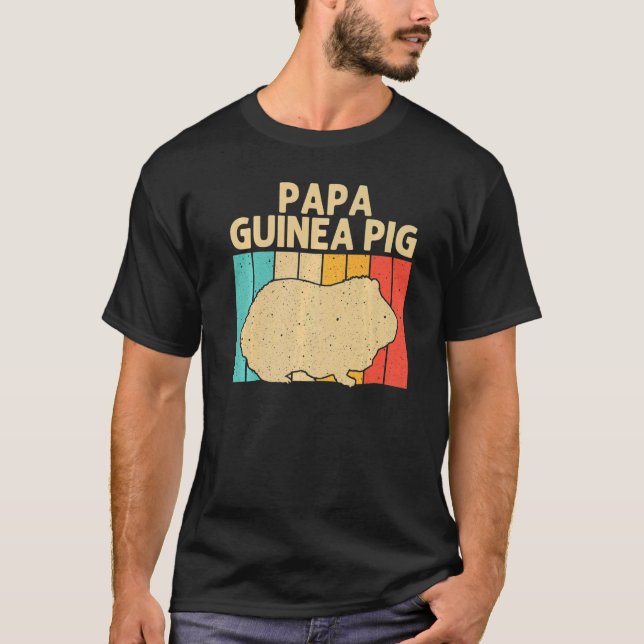 Guinea Pig For Men Dad Potato Pet  Fluffy  1 T-Shirt (Front)