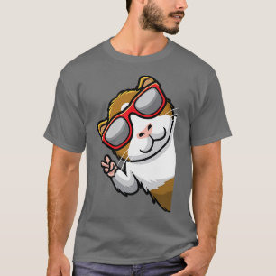 Guinea Pig From Side Peace Sign With Sunglass Men T-Shirt