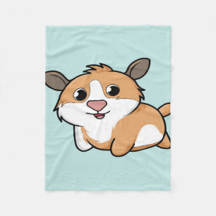 Guinea Pig   Funny Cartoon Guinea Pig Gift Lovers Fleece Blanket
