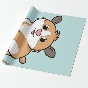 Guinea Pig   Funny Cartoon Guinea Pig Gift Lovers Wrapping Paper