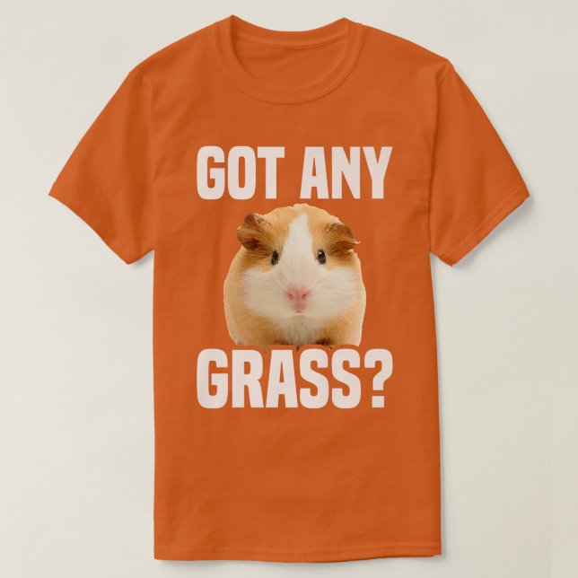 Guinea Pig Funny Furry Potato Got Any Grass  T-Shirt (Design Front)
