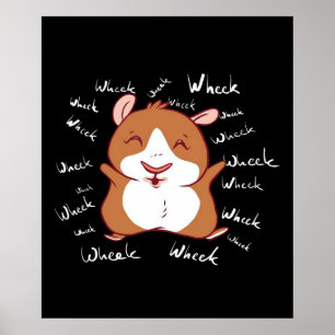 Guinea Pig   Funny Guinea Pig Gifts Wheek Poster