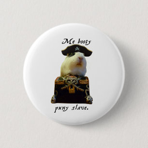 Guinea Pig Funny Pirate 6 Cm Round Badge