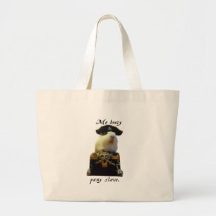 Guinea Pig Funny Pirate Large Tote Bag