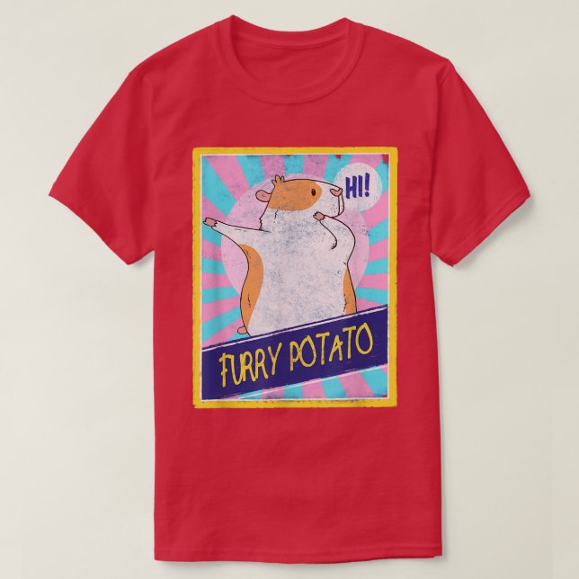 Guinea Pig Furry Potato Dabbing Funny Guinea Pigs  T-Shirt (Design Front)