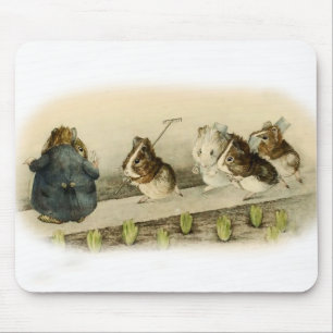 “Guinea Pig Garden” by Beatrix Potter Mouse Mat