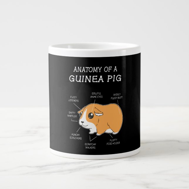 Guinea Pig Gift | Anatomy Of A Guinea Pig Large Coffee Mug (Front)