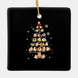 Guinea Pig Gift   Merry Christmas Guinea Pig Ceramic Ornament