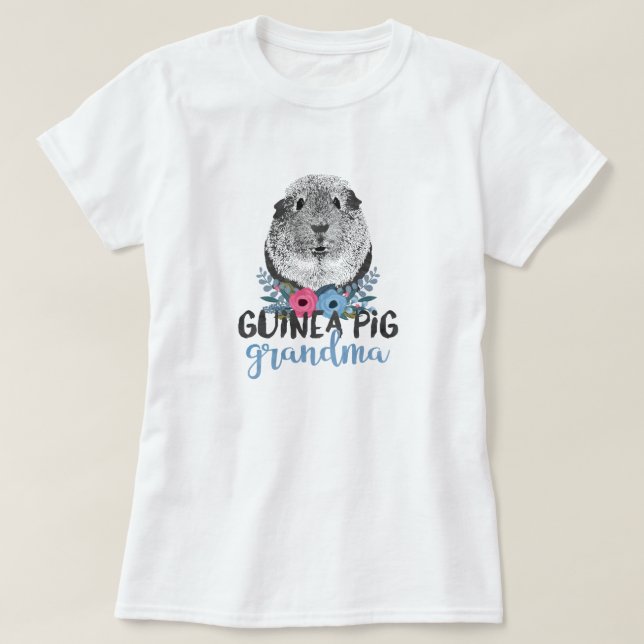 Guinea Pig Grandma Pet Owner T-Shirt (Design Front)