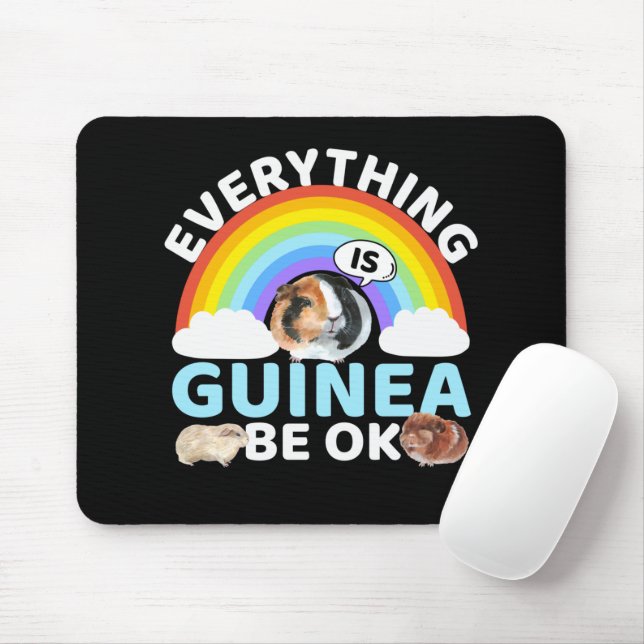 Guinea Pig - Guinea Be OK, Encouragement Mouse Mat (With Mouse)