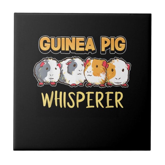 Guinea Pig Guinea Pig Whisperer Cute Cavy Tile (Front)