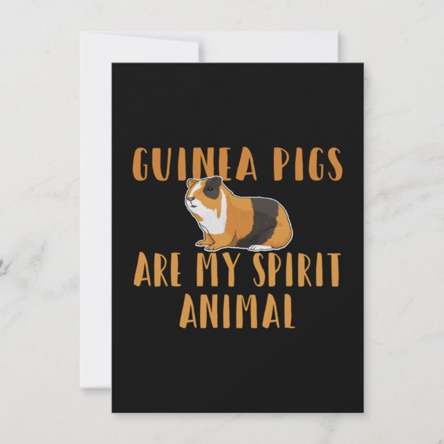 Guinea Pig - Guinea Pigs Are My Spirit Animal Thank You Card (Front)