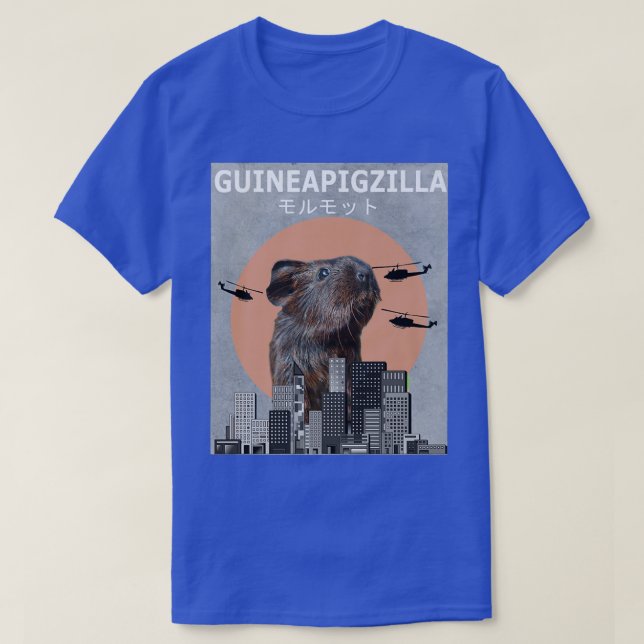 Guinea Pig Guinepigzilla Animal Funny Guinea Pigs  T-Shirt (Design Front)