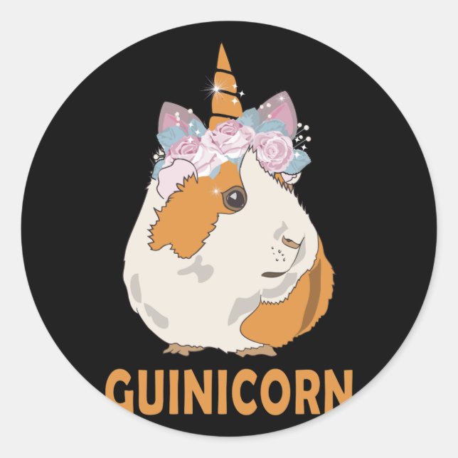 Guinea Pig Guinicorn Costume Clothing Accessories Classic Round Sticker (Front)